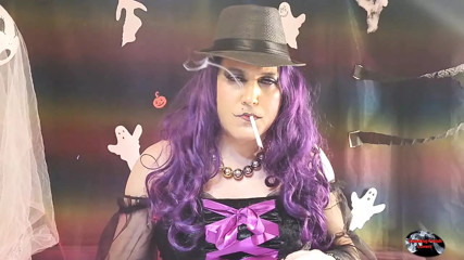 Halloween Holly Smoking and Having Fun thumbnail