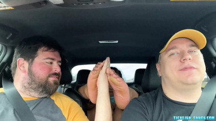 Nemo does a great job at taunting and tickling Fabios feet