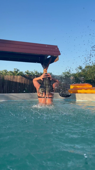 Sexy Pool Tease in a Tiny Bikini