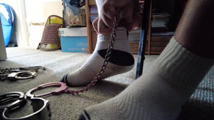 Pornish Self Cuffing - Pink Peerless Leg Irons