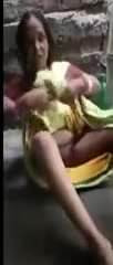 Satin old maid showing pussy