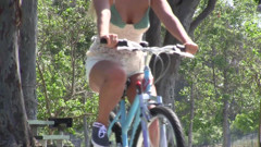 Big Ass Rides Bicycle in Shorts - Vol. 2 Scene 1