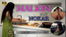 INDIAN HOUSE MALKIN FUCKED BY NOKAR RAMU IN HER TIGHT PUSSY