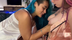 Ripping the Satin: Tease and Pleasure Between Two Hot Babes