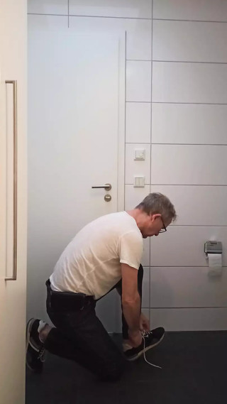 Slave gets dressed for work