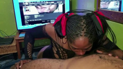 Deepthroat Blowjob With Head Bouncing Throatpie