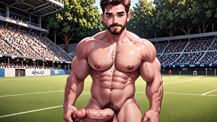 Muscular and Fully Nude