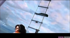 Brunette Gets Hard Fucked on Boat Deck at Night