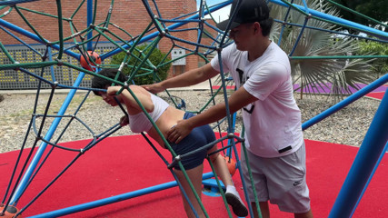 I See a Sexy Girl Stuck in a Park Game, in Exchange for Helping Her She Invites Me to Her Apartment and Lets Me Fuck Her.