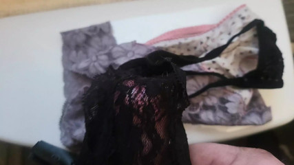 Customer panty wank