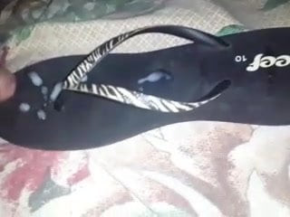 cum on platform reef flip flop sandal
