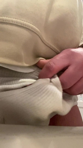 Pee in my White Brief Underwear sportslip pee with Hard cock