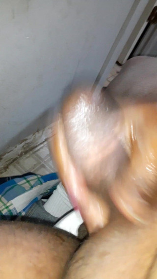 Bathroom jerk with big cumshot