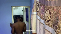 Gateman Caught Watching House Girl Shower Then Fucked and Creampied Her Tight Cumt