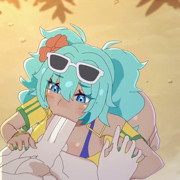 Brazilian Miku happily sucks and rides this cock