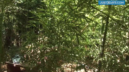 Gay fucked in garden