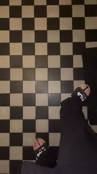 Cumshot in the stairwell