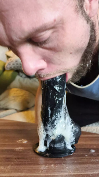 Dirty sloppy dildo deepthroat 5