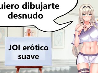 Spanish audio JOI Tu mejor amiga quiere dibujarte desnudo.