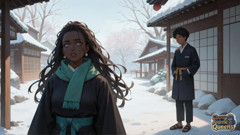 Ebony, Horny, Slutty, and Messy for the First Time in a Snowy Village.
