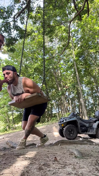 Finding that secret spot in the woods for Dad and Son to fuck