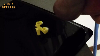 Handjob with cumshot on Cinderella's little shoe, close up