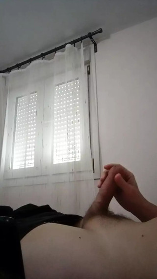 Guy fingering big dick  #14