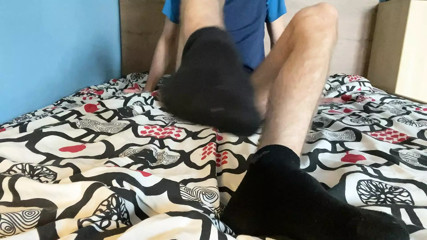 My pretty feet under three layers of socks