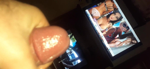 Shooting a load watching porn
