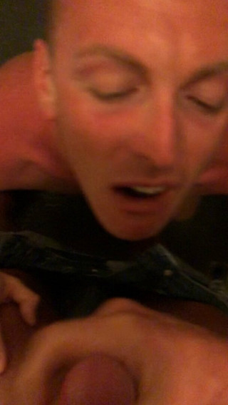 Luke taking strangers cock in toilet