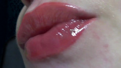 Lips fetish! Kissing! Lips gloss!
