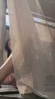 Risky masturbation on a public beach