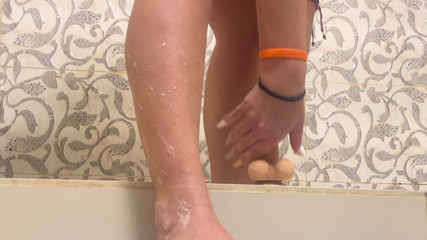 Riding Dildo and Massive Squirt