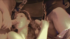 Double Penetratrion on the Club Stage for This Italian Slut