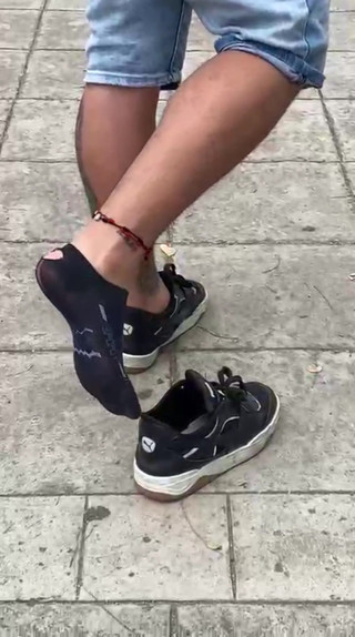 I LET YOU ENJOY MY SWEATY AND TORN STOCKINGS FROM SO MUCH WALKING thumbnail