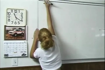 Blond Student Gets Her Hairy Pussy Fucked By The Teacher