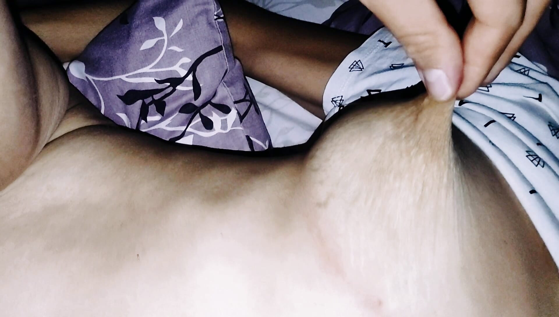 Husband and friend take turns stretching wife's holes