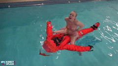 Naked and Horny on My Inflatable Submarine Girl