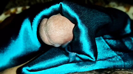 Cum on satin silky blue suit salwar of nurse (72)