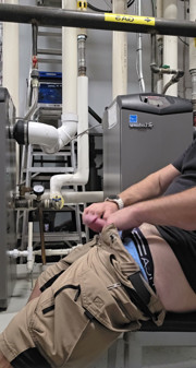 Hot coworker caught stroking his big fat cock