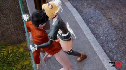 Yaoi - Sexy Cat Maid Femboy Is Fucked in Public thumbnail