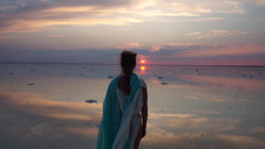 Light Brown and Light Blue Sunset