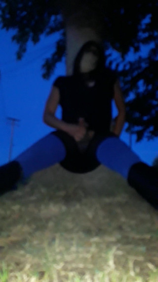 Morning jerk off outside