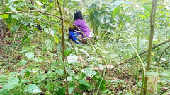 My Girl Friend Pissing In Jungle I See Her Big Pussy And Big Boobs & My Bed Room  Fucking