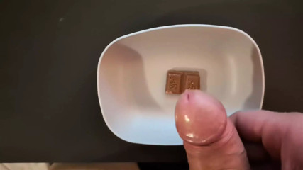 Cum on food #1 cum chocolate