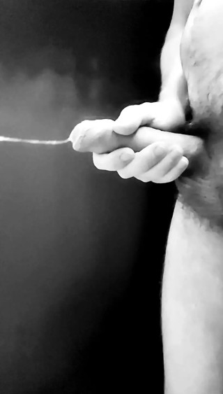 Big Cumshot In Slow Motion Black and White