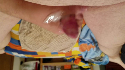 Little cock wanking loads of lovely cum