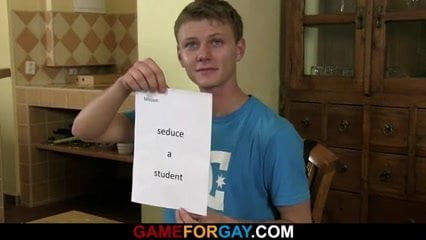 He seduces hetero student into first gaysex