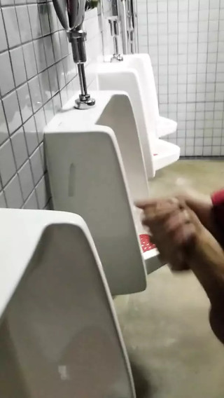 Johnholmesjunior flashing his monster cock in public mens vancouver park bathroom PT1