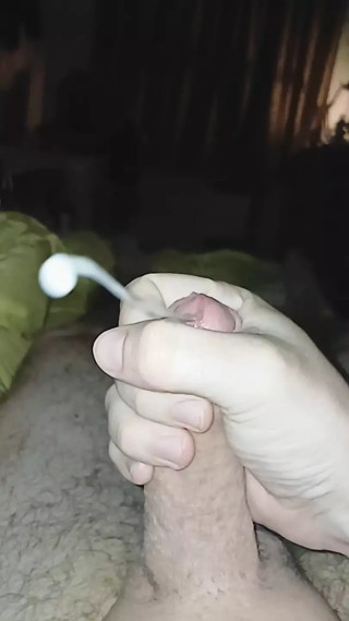 Evening cumshot in slowmotion
